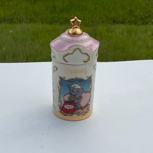 “New” NEVER USED. Vintage 1995 Lenox Walt Disney Spice Jar.  “Caraway”. (DUMBO)